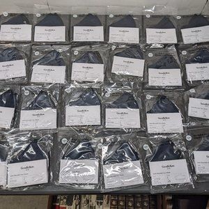 48 Adult Reusable Fabric Face Masks Size L/XL 2 Per Pack Black/Navy